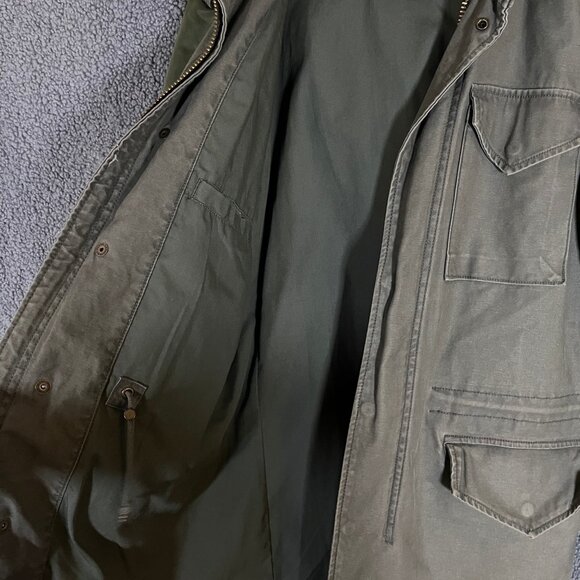 Alpha Industries Field Military Hooded Full Zip Jacket - Men's Size M - Green - Picture 4 of 14